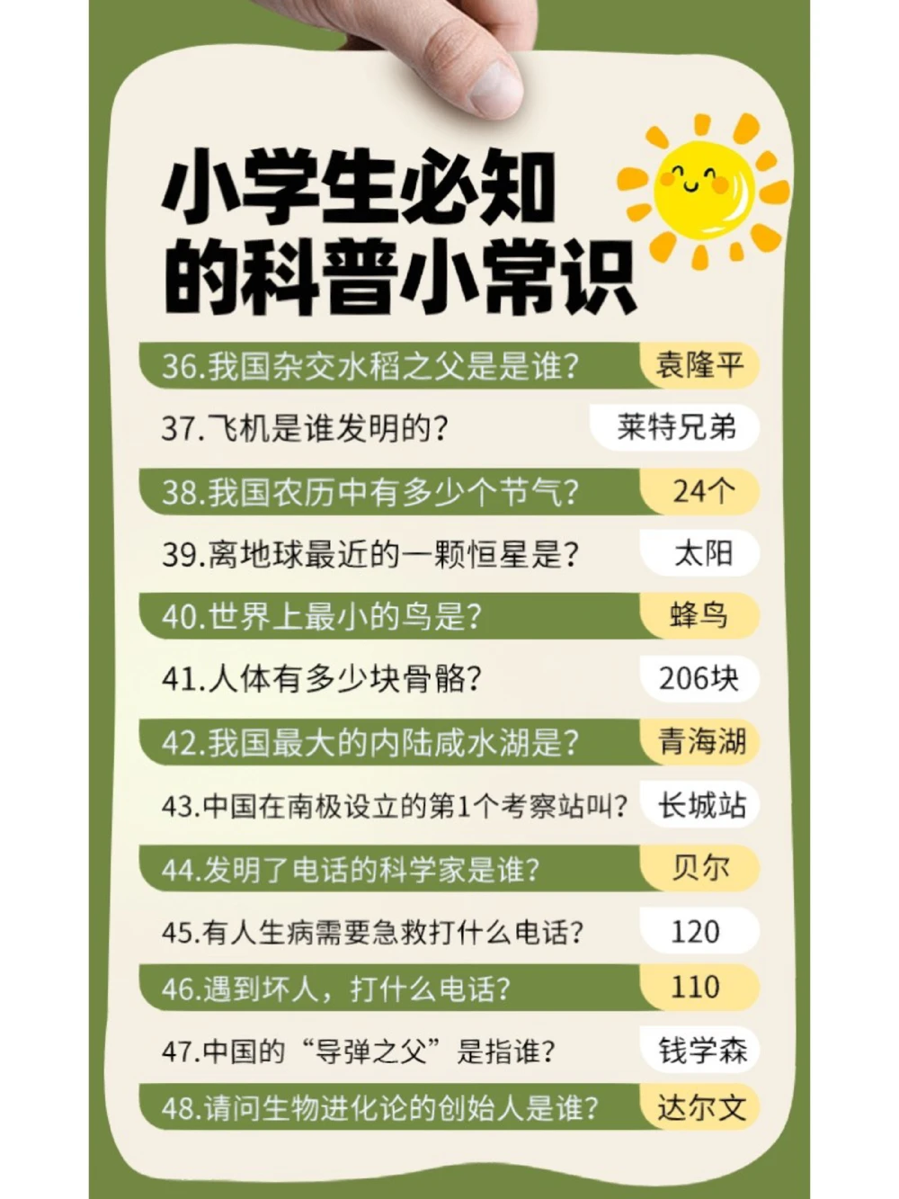 小学生必知的科普小知识，你知道吗_中小学精品资料(高清可打印)_常识知识大全集140份高清资料整理版