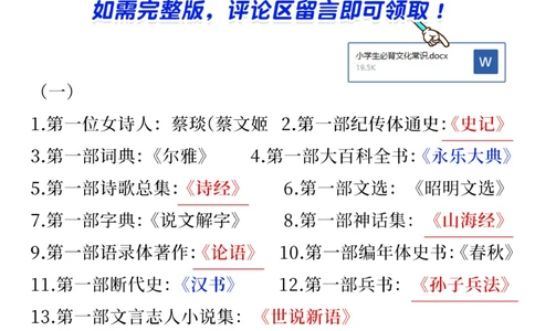 干货收藏-小学生必背文化常识_2025抖音最火小学全科全年级资料大全集超完整版_小学语文VIP资源禁止外传