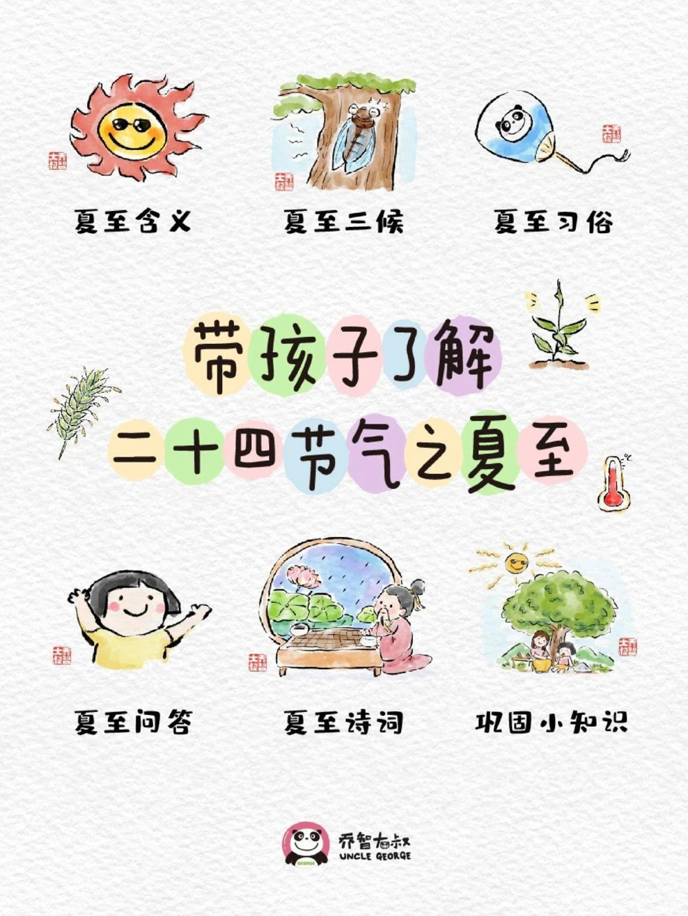 带孩子了解二十四节气之夏至_中小学精品资料(高清可打印)_常识知识大全集140份高清资料整理版