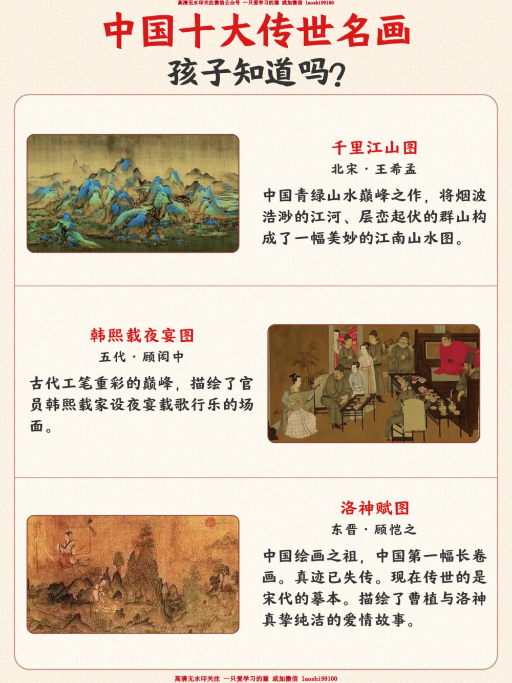 中国的瑰宝-十大传世名画-令人震撼_2025抖音最火小学全科全年级资料大全集超完整版_小学常识VIP资源禁止外传