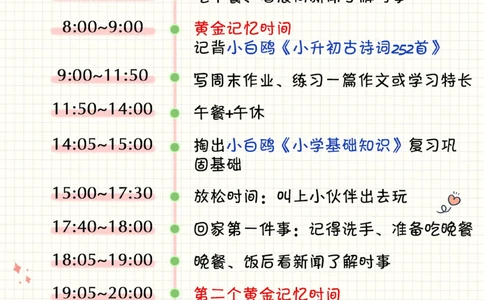 小学期中考前时间规划表-弯道超车_2025抖音最火小学全科全年级资料大全集超完整版_学习方法VIP资源禁止外传