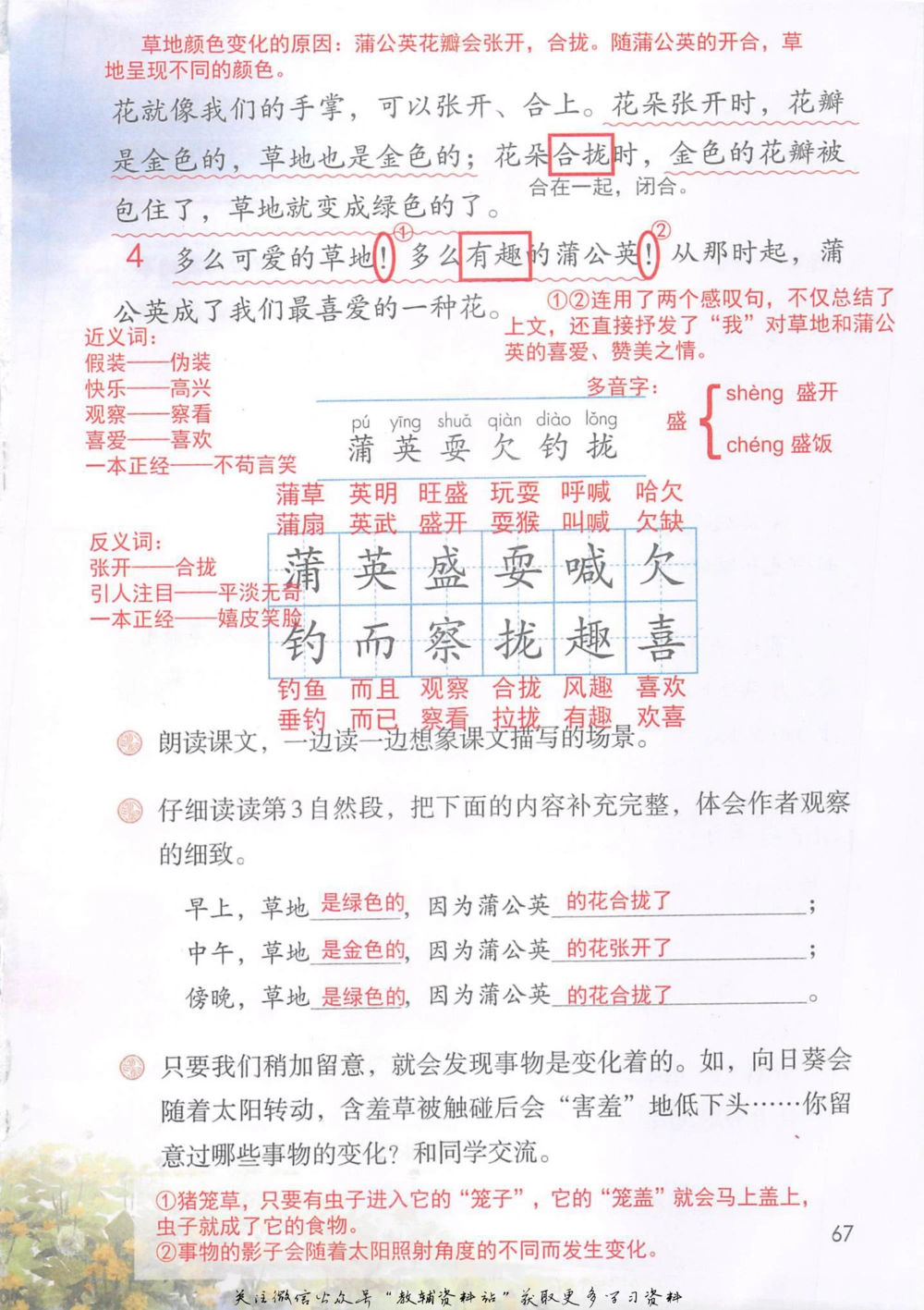 三年级上册语文部编版课堂笔记（抖音版）_小学初中学霸笔记类资料汇总6.33GB_小学同步课堂笔记2.76GB_1~6年级全册语文部编版课堂笔记