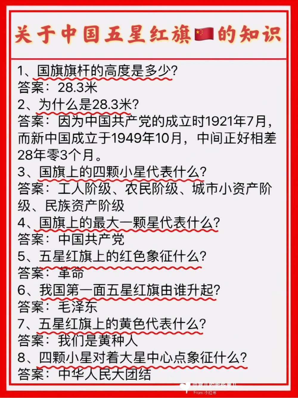 关于中国五星红旗的知识_中小学精品资料(高清可打印)_百科知识大全集312份高清资料整理版