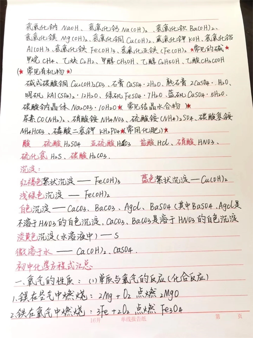 初中化学必记知识笔记，两个星期背完#化学#知识点总结#每天学习一点点_中小学精品资料(高清可打印)_初中大全集高清资料整理版