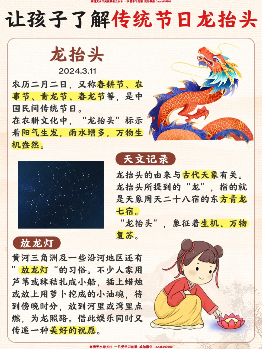传统节日-龙抬头-带孩子了解龙抬头的习俗_2025抖音最火小学全科全年级资料大全集超完整版_小学常识VIP资源禁止外传