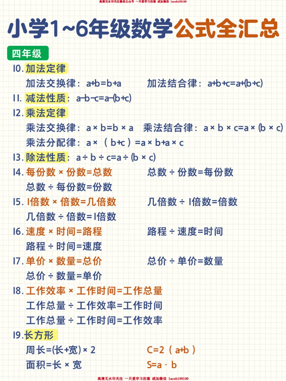 小学数学1-6年级必背公式通用-帮孩收藏_2025抖音最火小学全科全年级资料大全集超完整版_小学数学VIP资源禁止外传