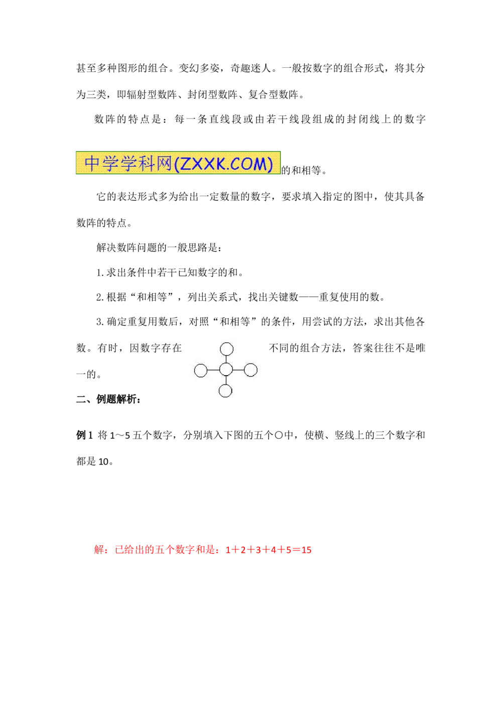 小学数学思维训练&mdash;&mdash;数阵_小学奥数举一反三1-6年级相关课程_奥数分专题题型与解题思路_精品数学小学思维训练（共15份）