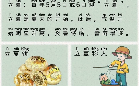 二十四节气科普立夏篇习俗、谚语、拼音_中小学精品资料(高清可打印)_古文化大全集628份高清资料整理版