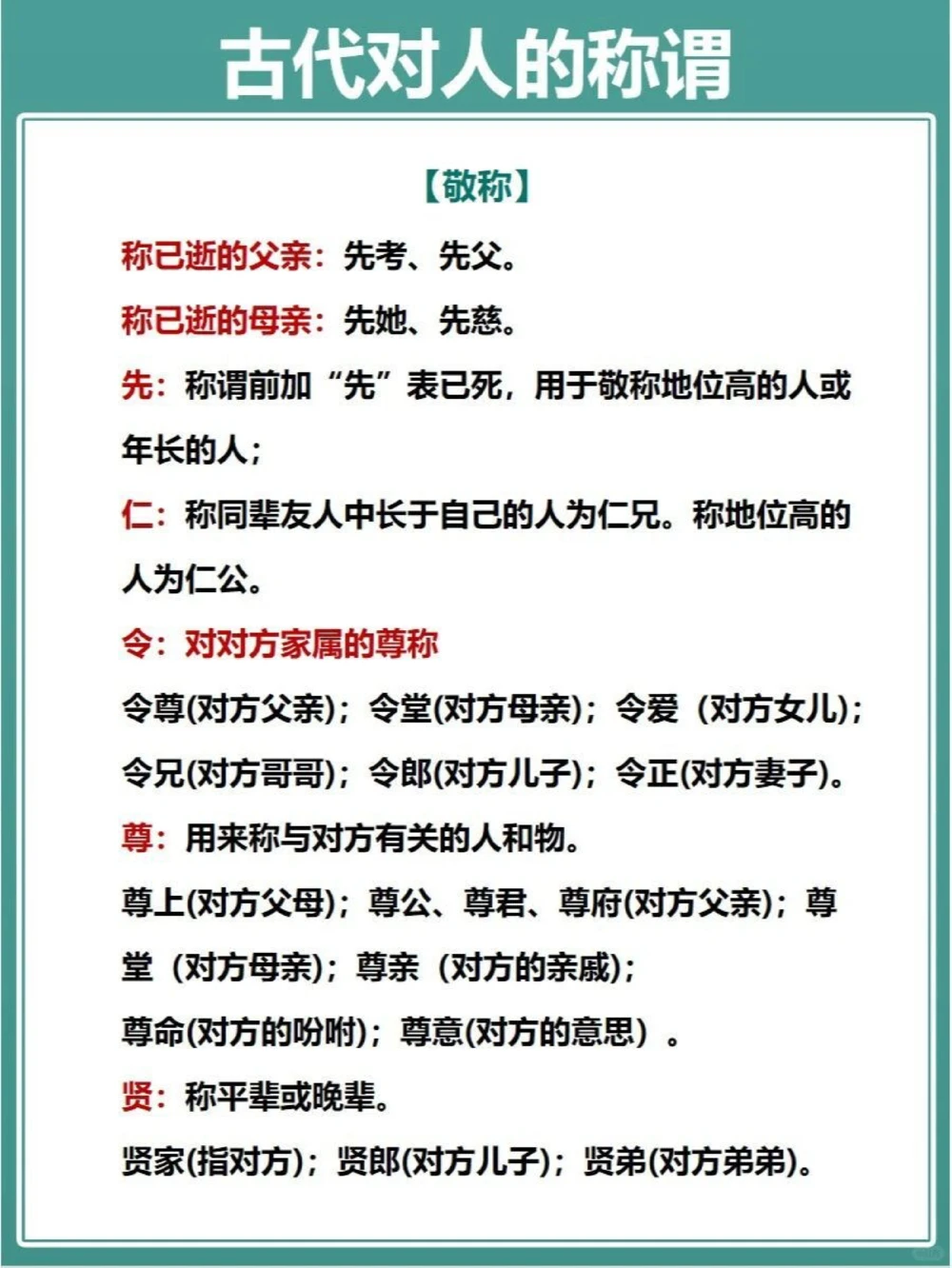 传统文化古代对人的称谓你知道多少？_中小学精品资料(高清可打印)_古文化大全集628份高清资料整理版