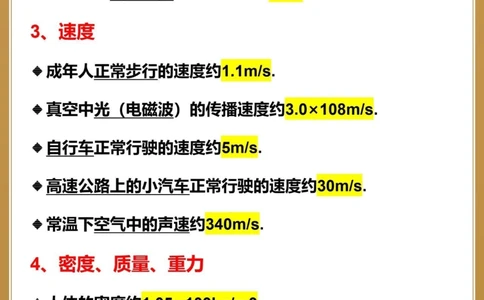 中考生进来过一遍初三物理考试常用估算_中小学精品资料(高清可打印)_初中大全集高清资料整理版