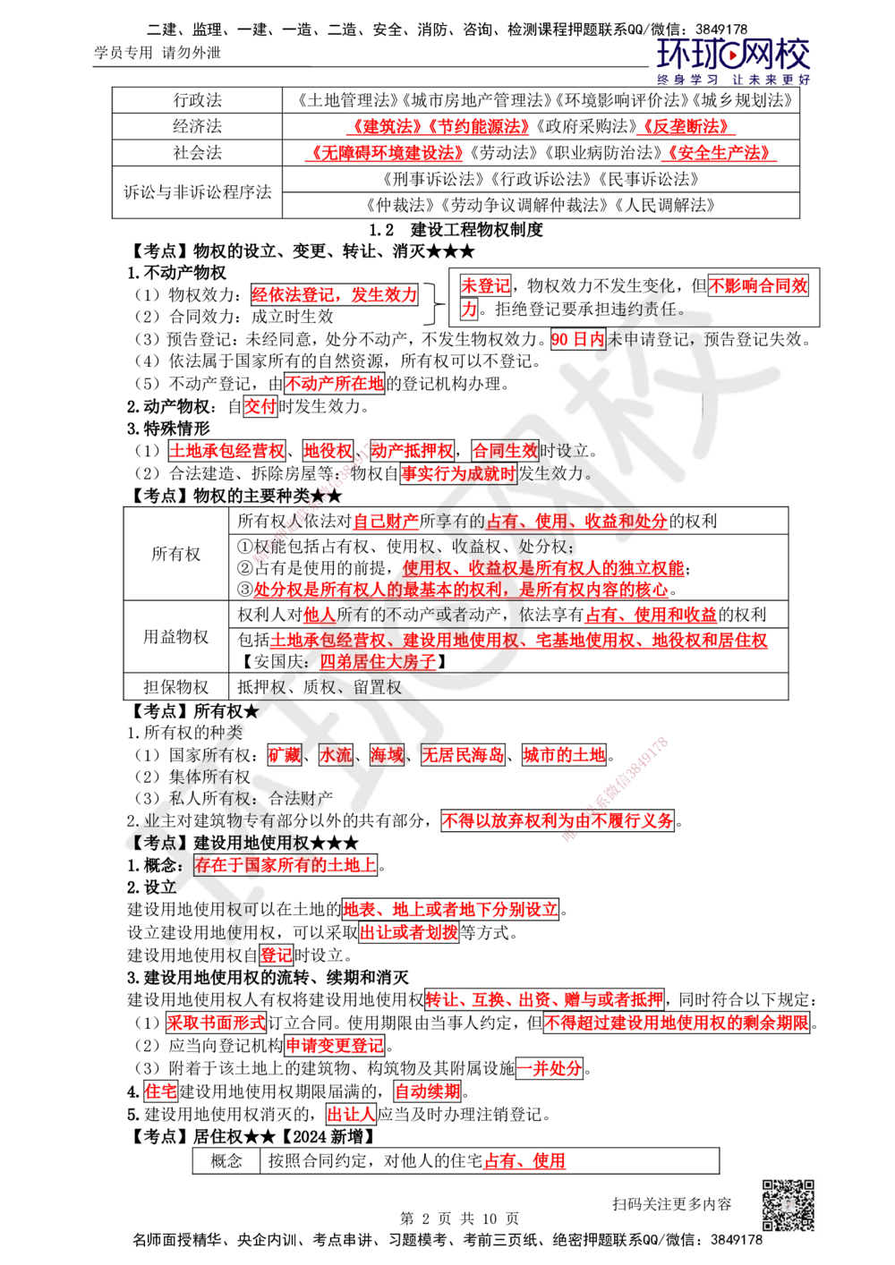 01.直播密训一_2026年一建法规_2025年一建法规SVIP_04-冲刺串讲✿考点强化✿小灶集训_16-法规《直播密训班》安国庆HQ_讲义