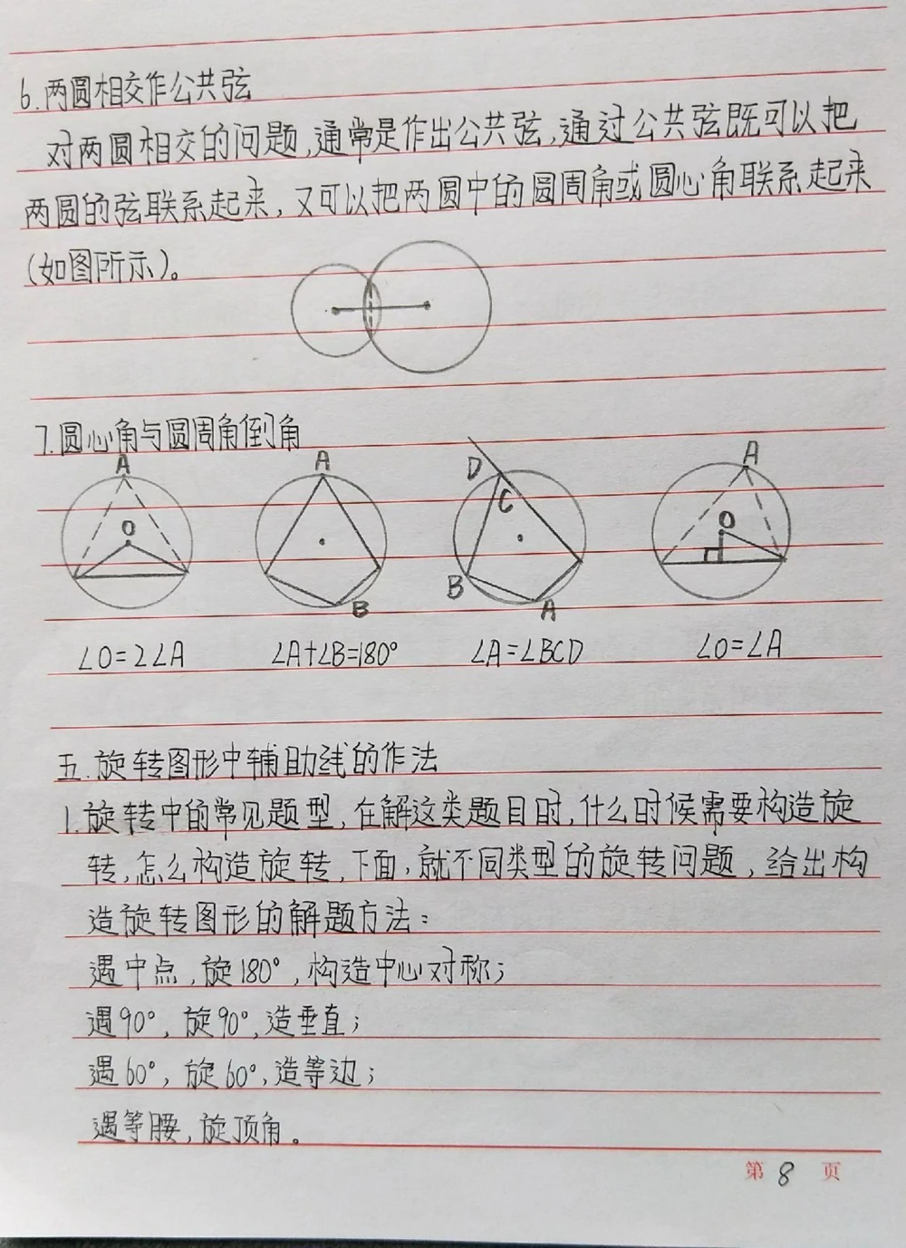 初中数学添辅助线的一些方法，记下来！#初中数学#数学#手写笔记#每天学习一点点_中小学精品资料(高清可打印)_初中大全集高清资料整理版