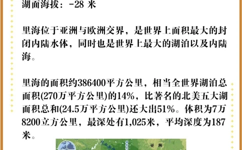 世界面积最大的10个湖泊，我国竟无一上榜！_中小学精品资料(高清可打印)_百科知识大全集312份高清资料整理版
