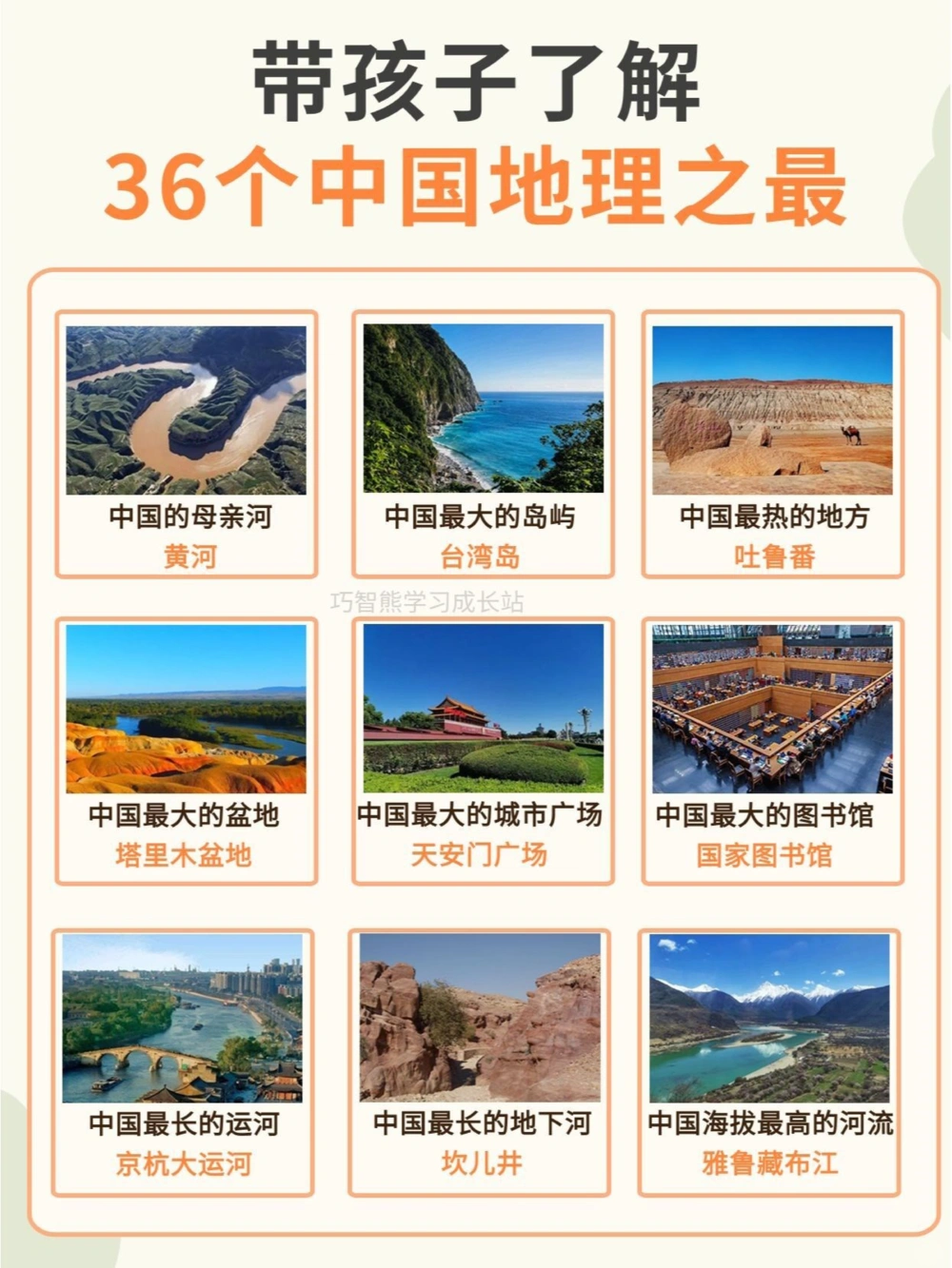 中国地理之&ldquo;最&rdquo;，替孩子收藏起来吧_中小学精品资料(高清可打印)_百科知识大全集312份高清资料整理版