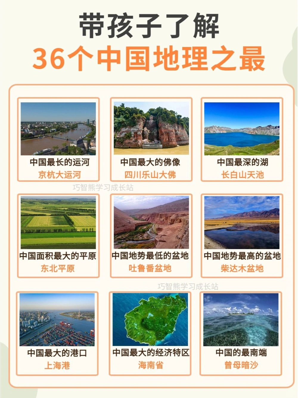 中国地理之&ldquo;最&rdquo;，替孩子收藏起来吧_中小学精品资料(高清可打印)_百科知识大全集312份高清资料整理版