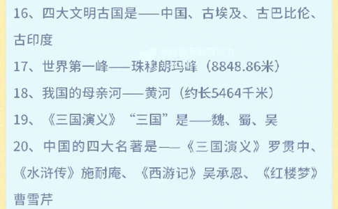 小学生必备知识百科_中小学精品资料(高清可打印)_百科知识大全集312份高清资料整理版