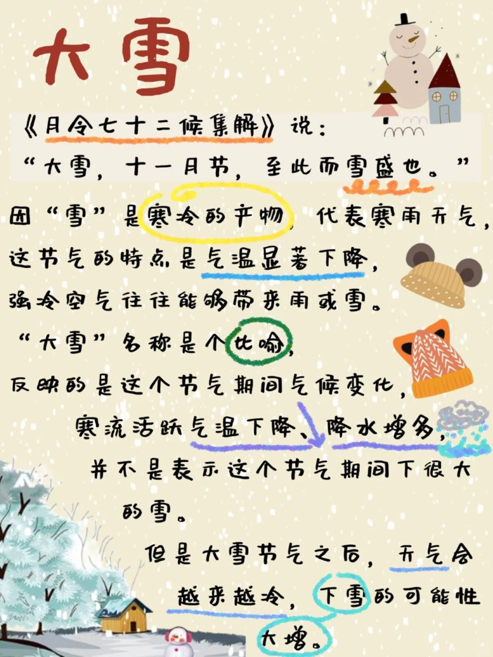 二十四节气大雪天地苍苍白雪茫茫_中小学精品资料(高清可打印)_古文化大全集628份高清资料整理版