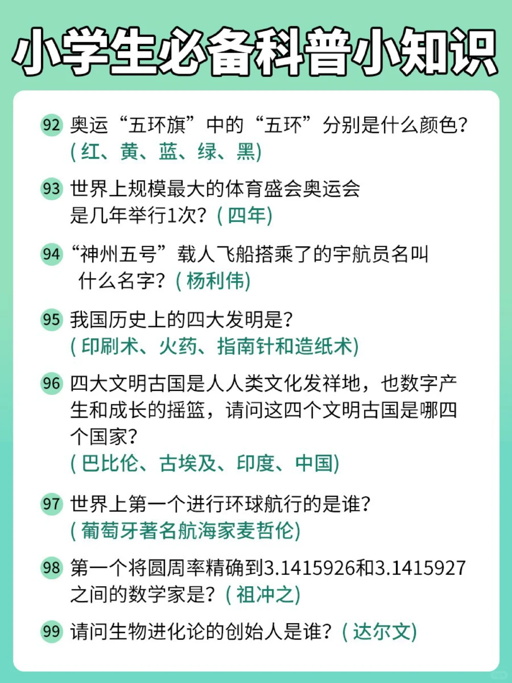 最全！中小学生必备科普小知识_中小学精品资料(高清可打印)_百科知识大全集312份高清资料整理版