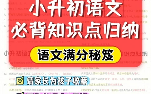 小升初语文必背知识点归纳_2025抖音最火小学全科全年级资料大全集超完整版_小学语文VIP资源禁止外传