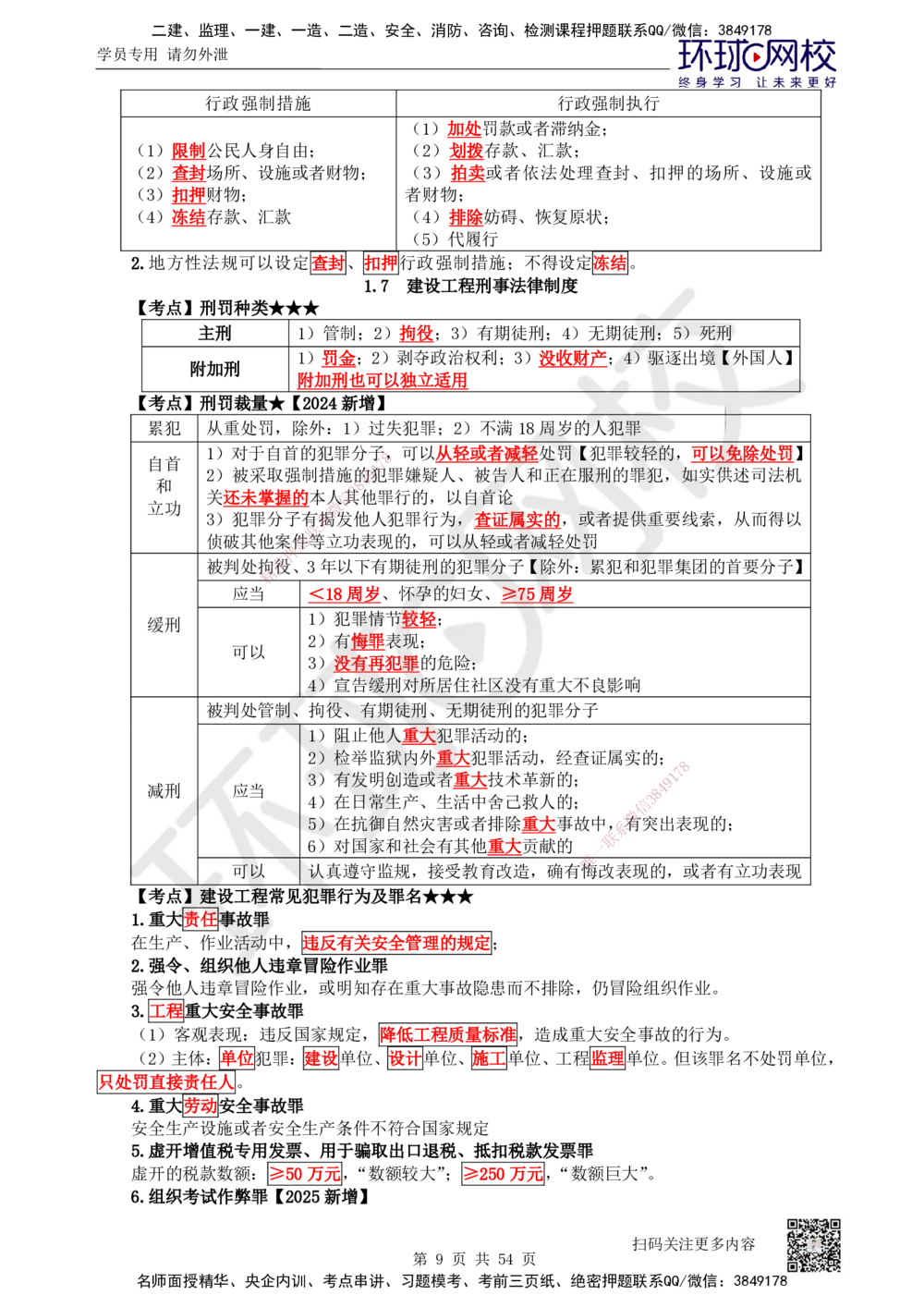 04.2025一建法规直播密训（全）_2026年一建法规_2025年一建法规SVIP_04-冲刺串讲✿考点强化✿小灶集训_16-法规《直播密训班》安国庆HQ_讲义