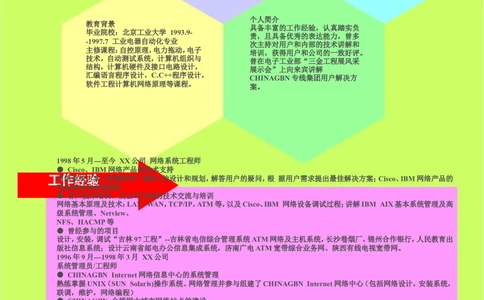 182.嫩绿蜂巢_表格式_适用于IT行业_1页式_无内容_无封面_26考研复试_复试真题、简历模板、补充资料（旧版资料）_考研经典面试系列（复试技巧调剂指导口语指导自我介绍导师模板）