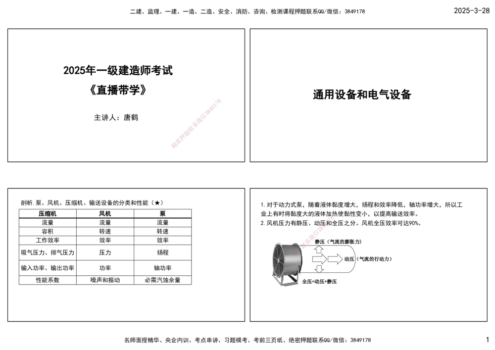 01.25年一建《机电》直播带学（1）-打印版_2026年一级建造师_2026年一建机电_2025年一建机电SVIP_02-基础精讲✿高端面授✿深度强化_41-机电《直播带学班》唐鹤XT_--配套讲义--