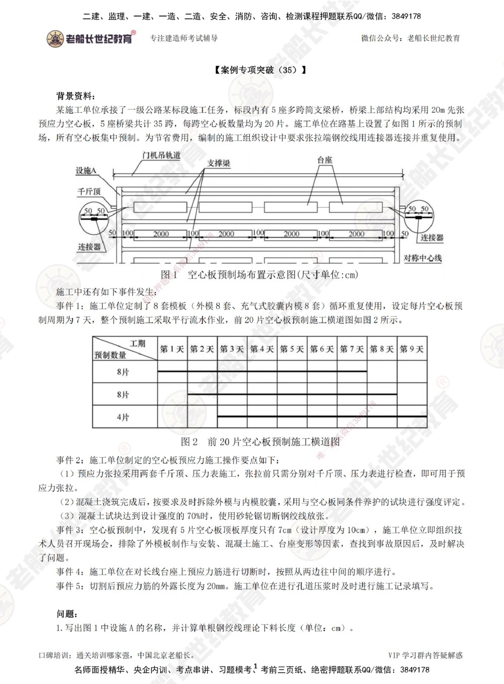 00--题目（合订版）_2026年一级建造师_2026年一建公路_2025年一建公路SVIP_04-冲刺串讲✿考点强化✿小灶集训_40-公路《案例专项班》老船长JQ推荐_讲义