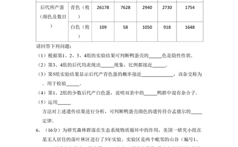 2009年高考生物试卷（北京）（空白卷）_生物历年高考真题_新&middot;PDF版2008-2025&middot;高考生物真题_生物（按试卷类型分类）2008-2025_自主命题卷&middot;生物（2008-2025）_北京自主命题&middot;生物（2008-2025）