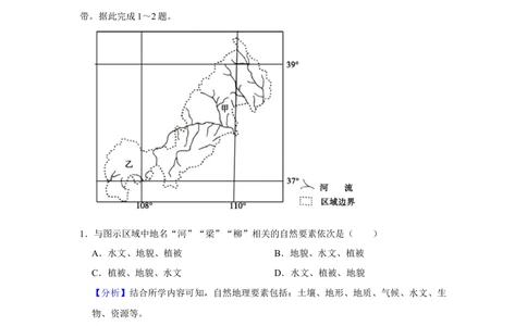 2020年高考地理试卷（新课标Ⅱ）（解析卷）_历年高考真题合集_地理历年高考真题_新&middot;Word版2008-2025&middot;高考地理真题_地理（按省份分类）2008-2025_2008-2025&middot;（陕西）地理高考真题