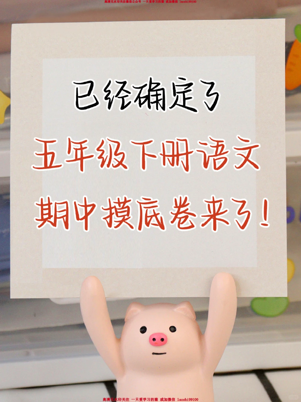 确定了-五年级下册语文期中押题卷来了_2025抖音最火小学全科全年级资料大全集超完整版_小学语文VIP资源禁止外传