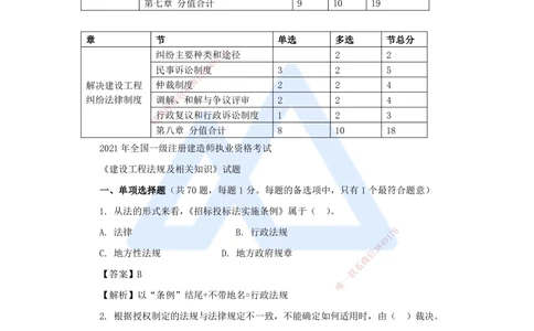 07.2025陈印-五年真题解析-2021年真题-单项选择题1_2026年一建法规_2025年一建法规SVIP_03-习题精析✿实战特训✿模考通关_04-法规《五年真题解析》刘颖HX_讲义