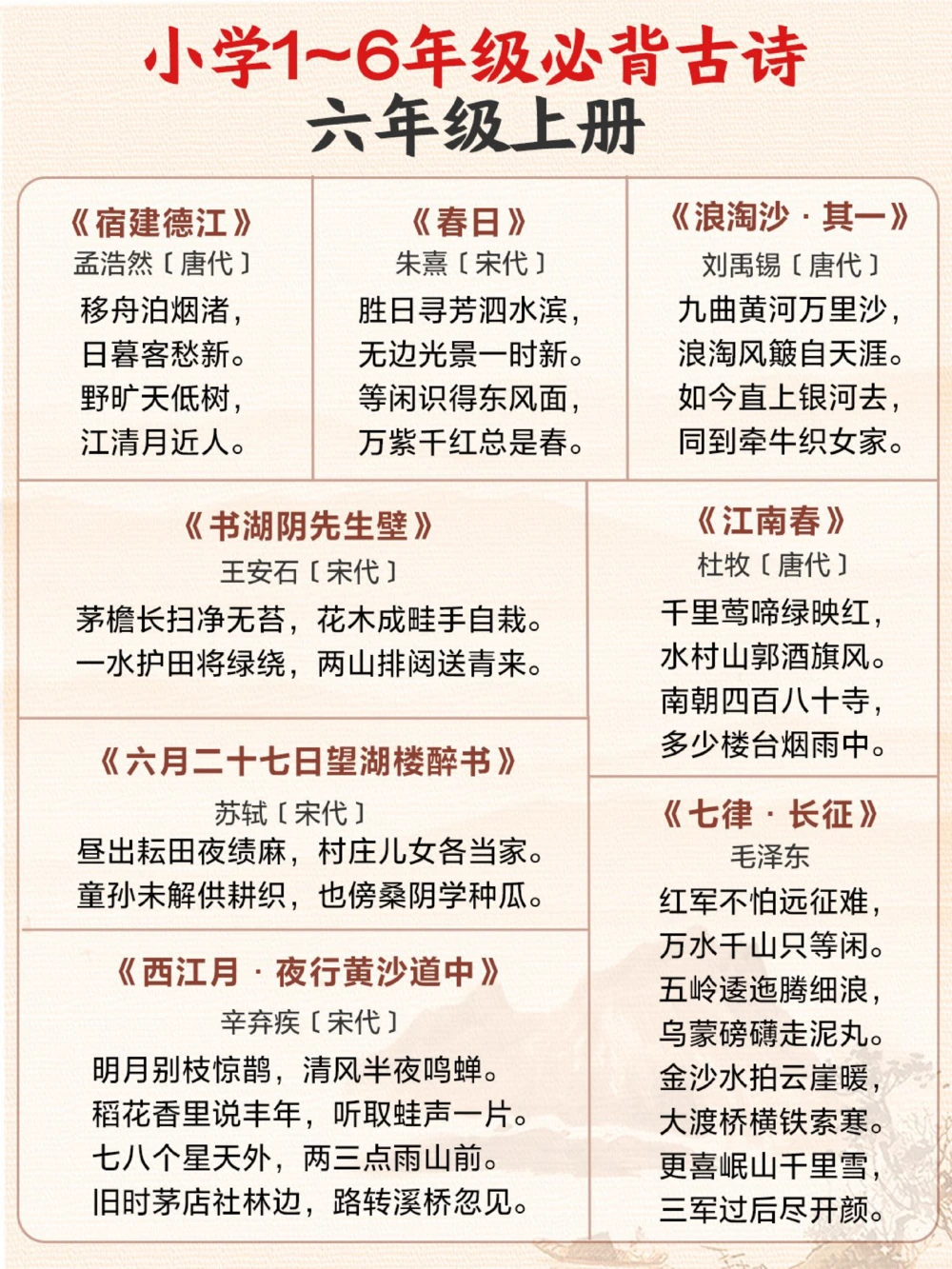 超齐全1-6年级必背古诗合集收藏背诵_中小学精品资料(高清可打印)_古诗词大全集281份高清资料整理版