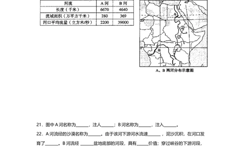 2008年高考地理试卷（上海）（空白卷）_地理历年高考真题_新&middot;Word版2008-2025&middot;高考地理真题_地理（按年份分类）2008-2025_2008&middot;地理高考真题