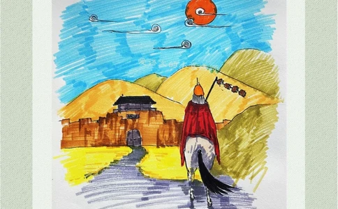 看画猜诗一首评价很高的边塞诗_中小学精品资料(高清可打印)_古诗词大全集281份高清资料整理版