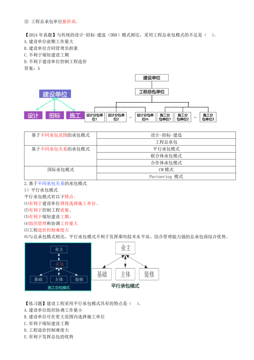03-第1章-1.1.3-工程承包模式（一）_2026年一级建造师_2026年一建管理_2025年一建管理SVIP_02-基础精讲✿高端面授✿深度强化_10-管理《天一精讲班》金月、王少杰KL推荐_金月