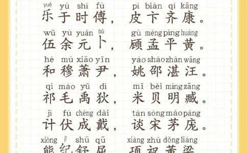 百家姓全文带拼音_中小学精品资料(高清可打印)_百科知识大全集312份高清资料整理版