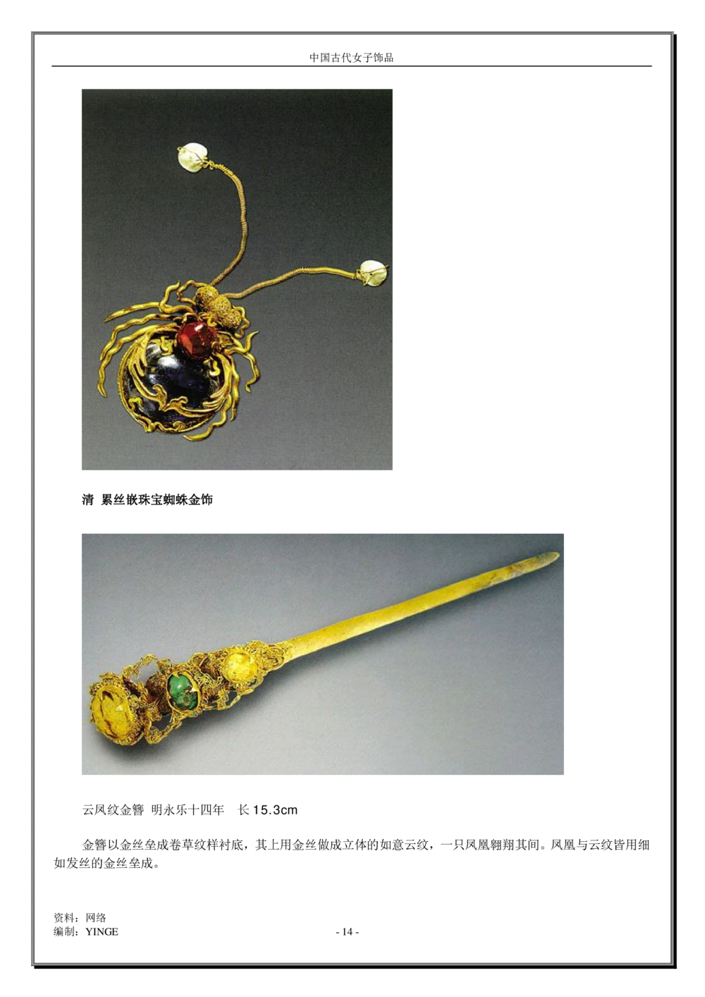 中国古代女子饰品_X018-玉石珠宝鉴定教程最新合集_5、玉石鉴定专题全套课程_玉石电子书_中国古代金银首饰