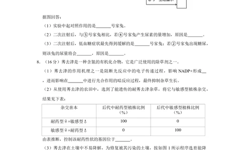 2008年高考生物试卷（天津）（空白卷）_生物历年高考真题_新&middot;Word版2008-2025&middot;高考生物真题_生物（按试卷类型分类）2008-2025_自主命题卷&middot;生物（2008-2025）_天津自主命题&middot;生物（2008-2024）
