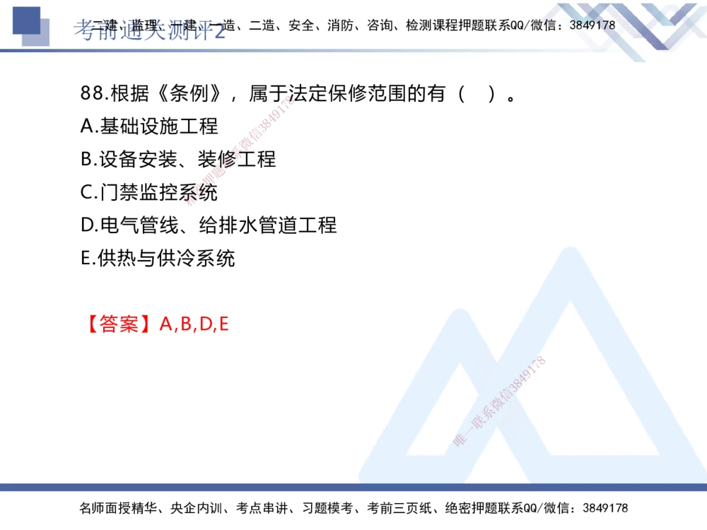 02.2025张峰-考前通关测评-法规2_2026年一建法规_2025年一建法规SVIP_04-冲刺串讲✿考点强化✿小灶集训_36-法规《考前通关测评》张峰HX_讲义
