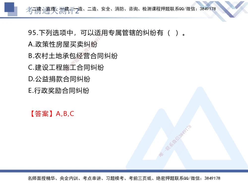 02.2025张峰-考前通关测评-法规2_2026年一建法规_2025年一建法规SVIP_04-冲刺串讲✿考点强化✿小灶集训_36-法规《考前通关测评》张峰HX_讲义