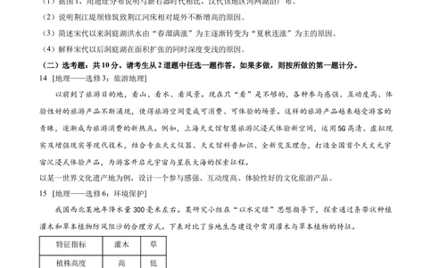 2024年高考地理试卷（全国甲卷）（空白卷）_历年高考真题合集_地理历年高考真题_新&middot;Word版2008-2025&middot;高考地理真题_地理（按省份分类）2008-2025_2008-2025&middot;（陕西）地理高考真题