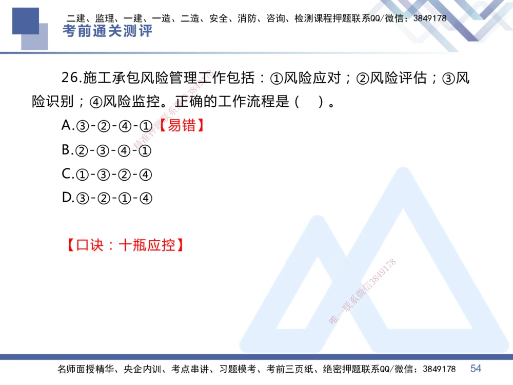 01.2025王晓丹-考前通关测评-管理1_2026年一级建造师_2026年一建管理_2025年一建管理SVIP_04-冲刺串讲✿考点强化✿小灶集训_40-管理《考前通关测评》王晓丹HX_讲义