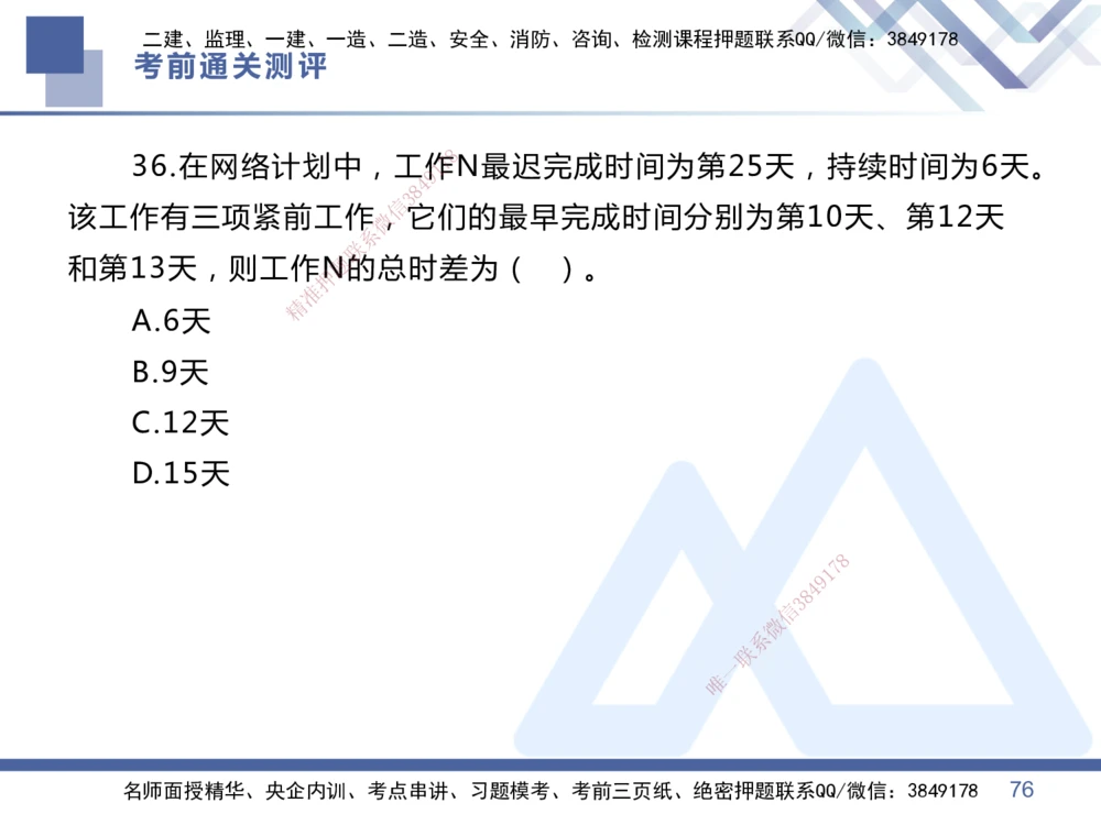 01.2025王晓丹-考前通关测评-管理1_2026年一级建造师_2026年一建管理_2025年一建管理SVIP_04-冲刺串讲✿考点强化✿小灶集训_40-管理《考前通关测评》王晓丹HX_讲义