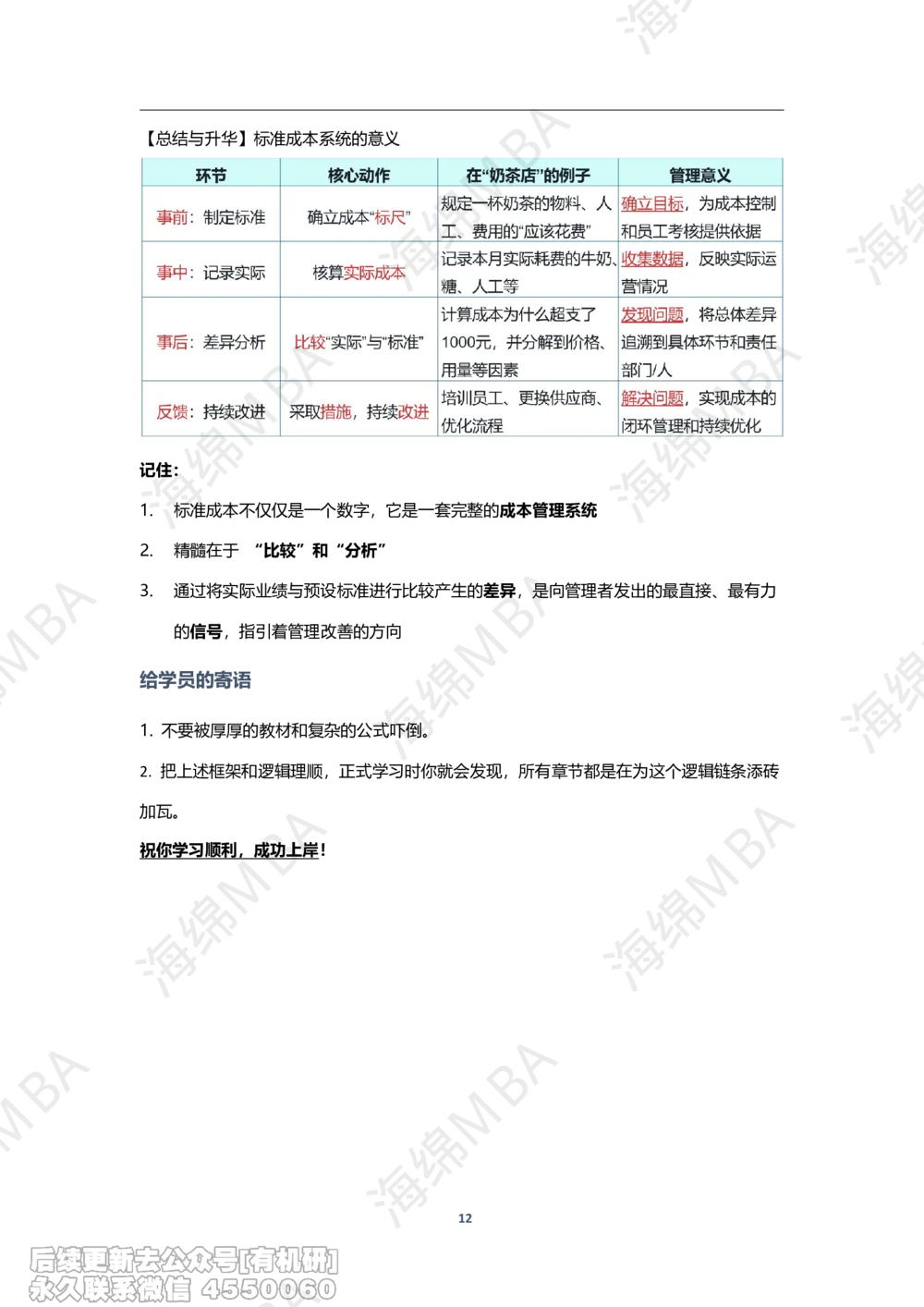 26跨考训练营成本管理_26考研复试_复试网课（最新版，含机构讲义）_02.2026管综类复试课程_01.海绵复试班_01.复试跨考补弱营赠_03.成本管理入门_跨考训练营成本管理讲义