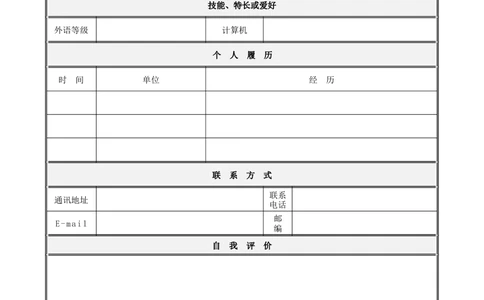 135.跨越新生_表格式_适用于在职人员_1页式_无内容_有封面_26考研复试_10考研复试资料25_考研经典面试系列（复试技巧调剂指导口语指导自我介绍导师模板）_简历模板大全
