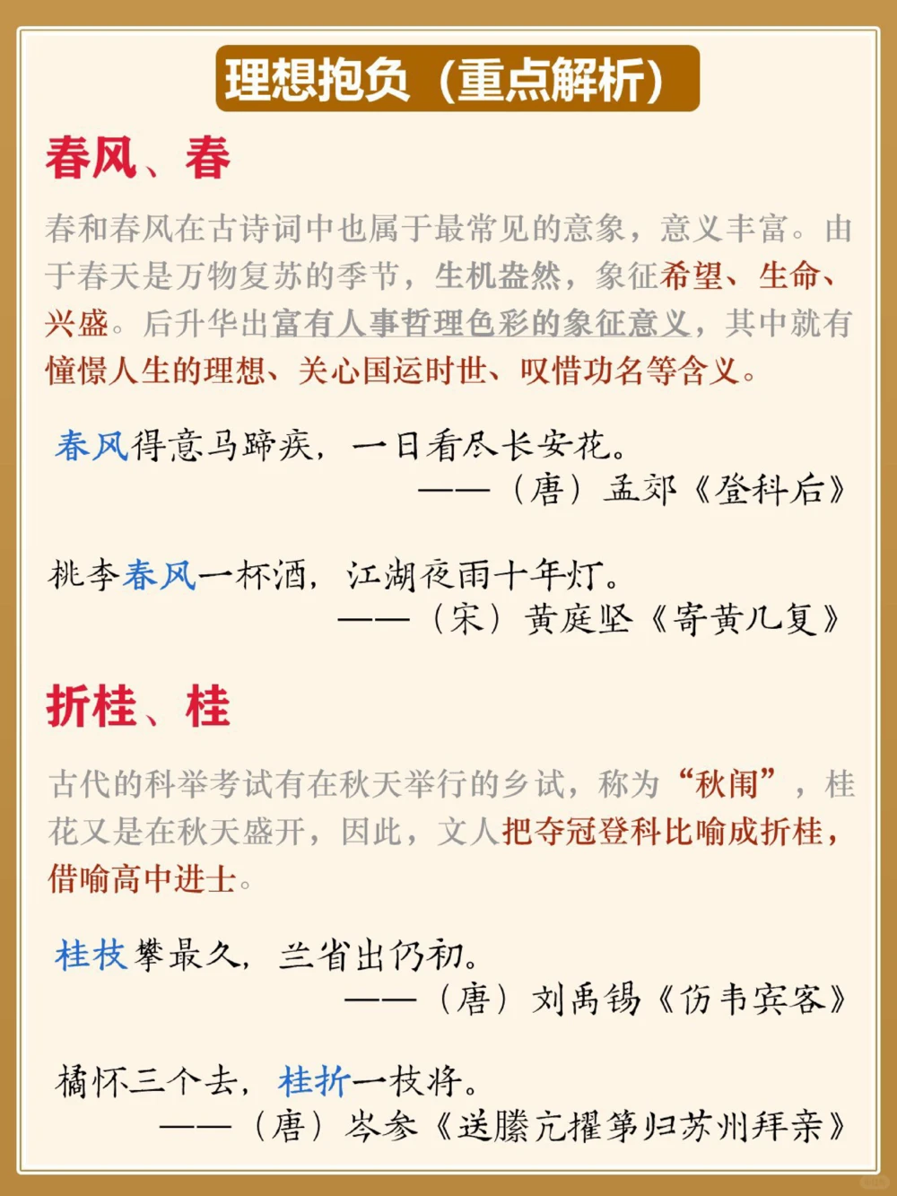 绝不允许还有人说古诗词鉴赏不会做_中小学精品资料(高清可打印)_高中大全集高清资料整理版