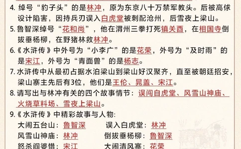 语文四大名著知识点-老师不教考试常考_2025抖音最火小学全科全年级资料大全集超完整版_小学语文VIP资源禁止外传