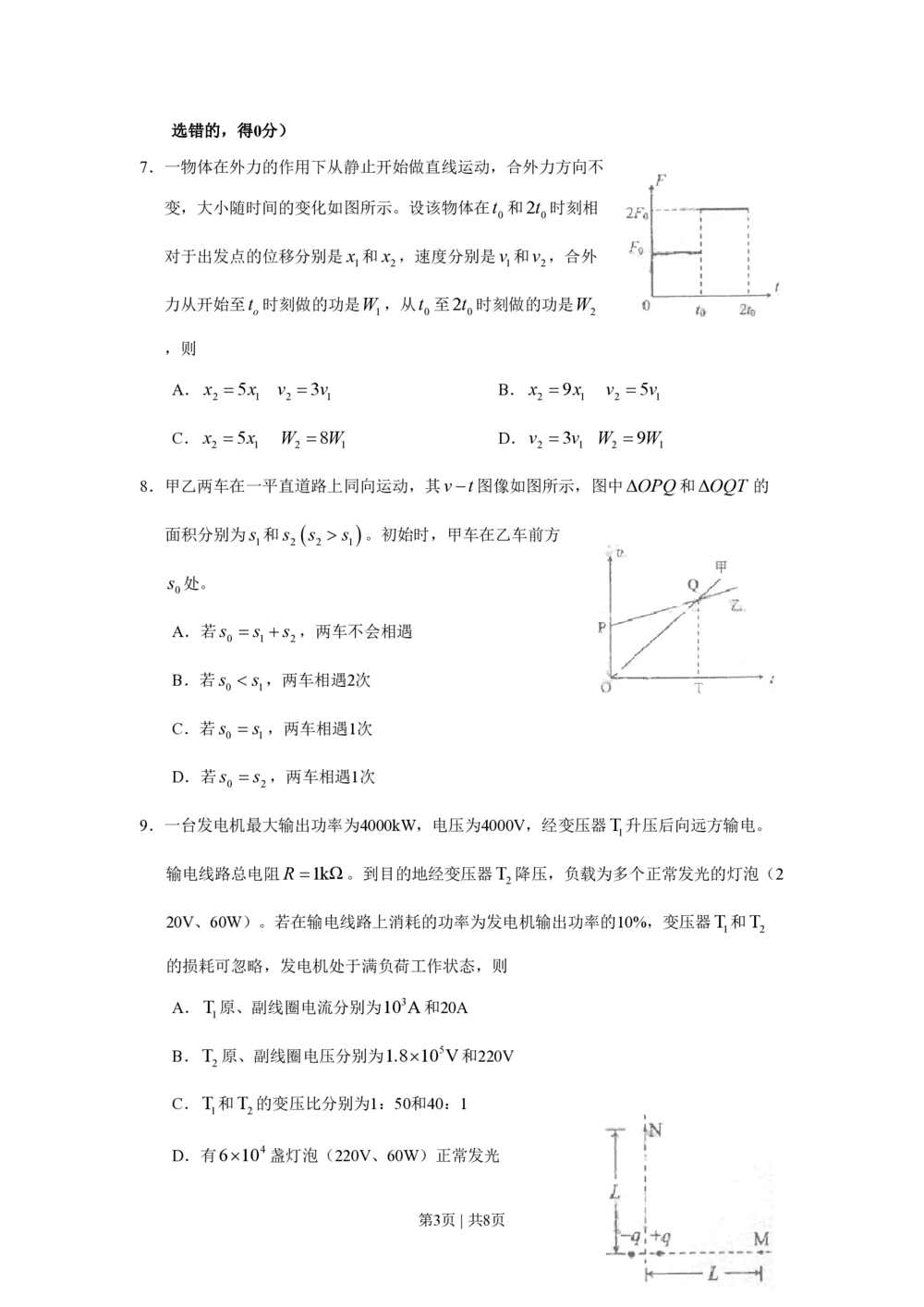 2009年高考物理试卷（海南）（空白卷）_物理历年高考真题_新&middot;PDF版2008-2025&middot;高考物理真题_物理（按年份分类）2008-2025_2009&middot;高考物理真题