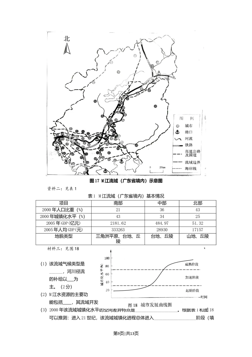 2008年高考地理试卷（广东）（空白卷）_地理历年高考真题_新&middot;Word版2008-2025&middot;高考地理真题_地理（按省份分类）2008-2025_2008-2025&middot;（广东）地理高考真题