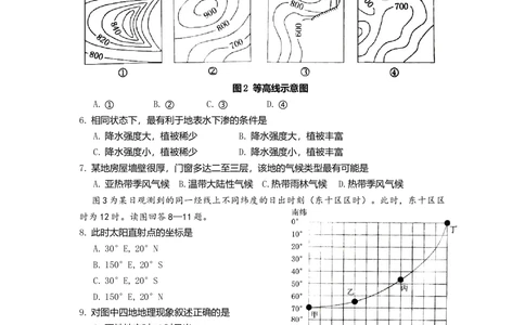 2008年高考地理试卷（广东）（空白卷）_地理历年高考真题_新&middot;Word版2008-2025&middot;高考地理真题_地理（按省份分类）2008-2025_2008-2025&middot;（广东）地理高考真题